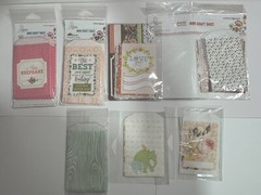 NIP LOT OF 7 PKGS MINI CRAFT BAGS, WEBSTER’S PAGES, ADRIENNE LOOMAN-SCRAPBOOKING