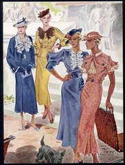 FASHION AD 1930s Pages 12 Different Back to Back PARIS Designs Gowns Dresses etc
