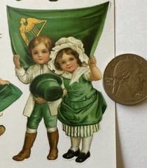 ST.PATRICK’S DAY CHILDREN Stickers(9pc)Violette•Green•Irish•Clovers•Card Making•