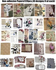 Elegant 260PCS Scrapbooking Kit: Vintage Floral & Butterfly Designs for Journals
