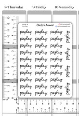 PayDay Duo Font Script Planner Sticker, Finance Script Sticker, Pay Day Sticker
