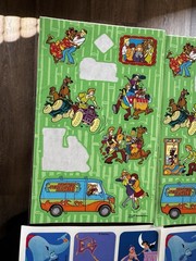 90s Sticker Lot Scooby Doo Barney Aladdin Nicktoons Looney Tunes Sheets & Decals