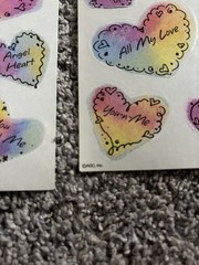 Vintage AGC, Inc Stickers Heart Love Messages Valentines Colorful 4 sheets