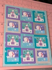 Vintage Hallmark Stickers Holiday Friends Polar Bear Foil Accents 1 Sheet