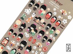 KOKESHI – Adorable scrapbooking sticker
