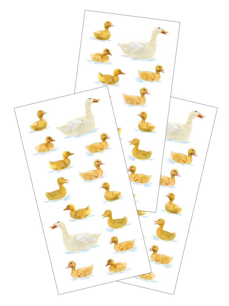 Swimming Ducks Stickers Planner Supply Papercraft Scrapbook Farm Animals