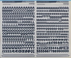 MECANORMA Dry Transfer Lettering 443.48 CLN #193 BENGUIAT GOTHIC HEAVY 13mm