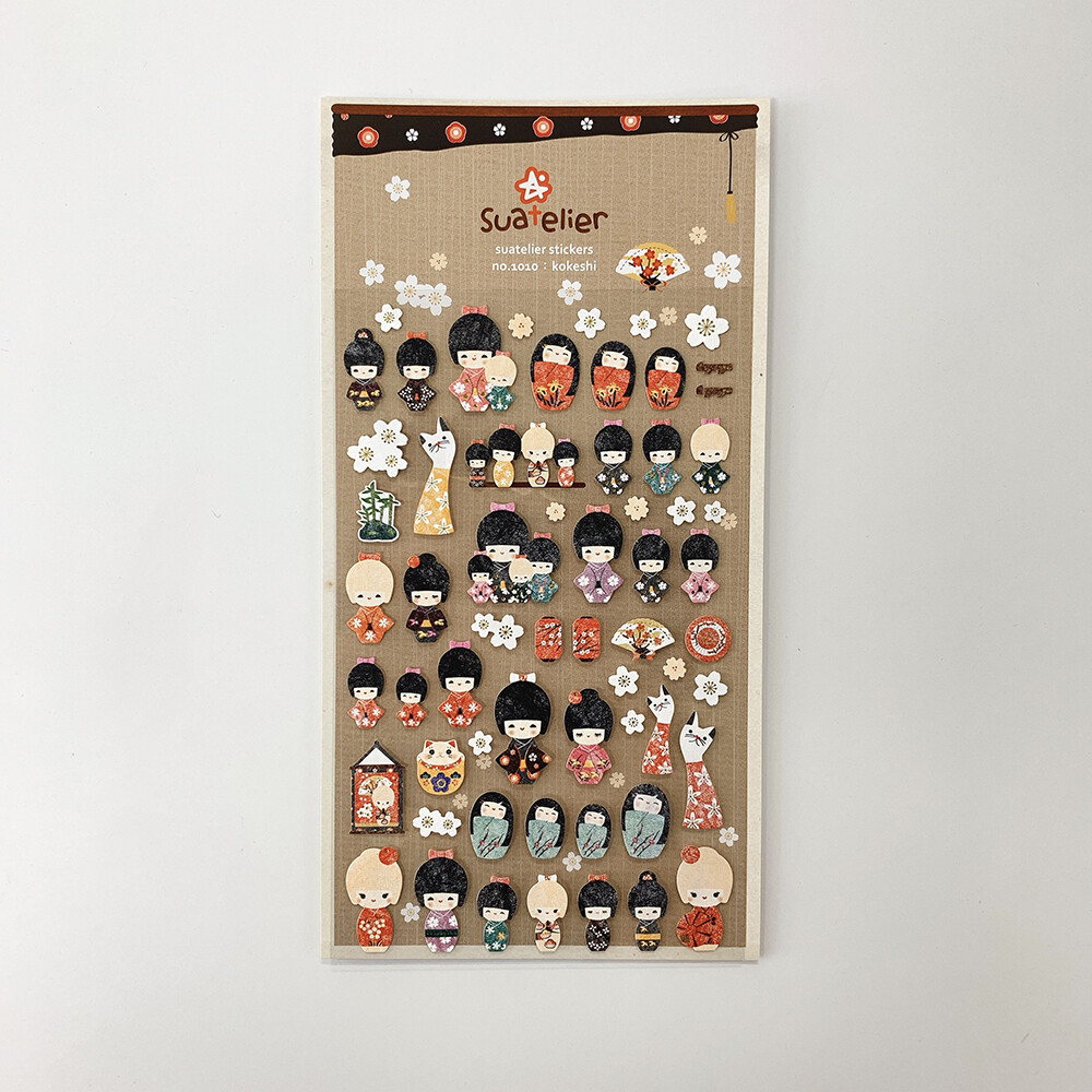 KOKESHI – Adorable scrapbooking sticker
