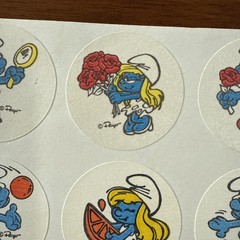 Vintage Smurfs Peyo Scratch & Sniff Stickers 12 Lot Rare Unused 1980s