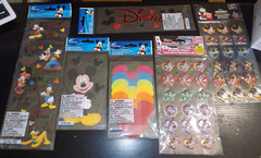 NEW LOT of 6 DISNEY MICKEY & MINNIE MOUSE GOOFY + theme scrapbooking sticker