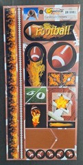 FOOTBALL Card Stock Stickers By Scrappin’ Sport & More – 50 Yard Line and more