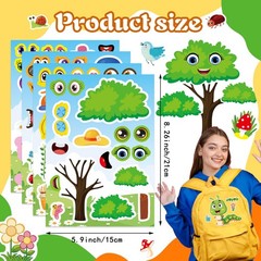 24 Sheets Make Your Own Stickers for Kids, Bug Stickers, Insect & Plant Theme…
