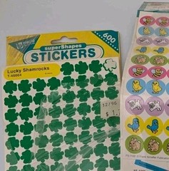 Vintage 1980s 1990s Sticker Lot 15+ Pages Stickers Various Brands Holidays