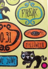 HALLOWEEN Self Adhesive Die-Cut Stickers (18pc)Reminisce•Holiday•Witches•Cat