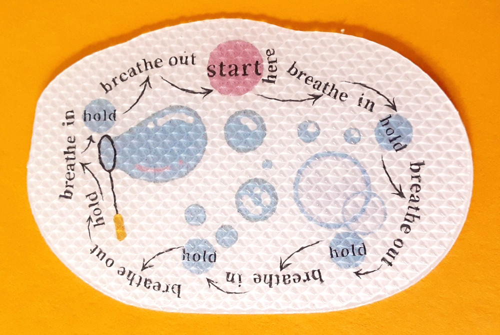 textured breathing bubbles sticker