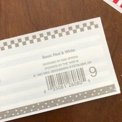 20 Mrs Grossmans Basic Red & White Border Stickers Lines Dots Dashes Frames