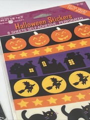 SEALED Vintage Halloween Stickers 4 Sheets Forget Me Not American Greetings (2)