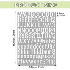 2772Pcs Alphabet Stickers 22 Sheets 1 Inches Number White