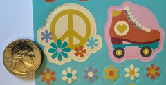 HIPPY DAY Stickers(21pc) Skate•80’s•Free Spirit•Flower•Groovy•Smiles•Card Making