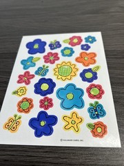 Vintage Hallmark Flower Butterfly Sticker Sheets Retro 90s Scrapbook Craft Color