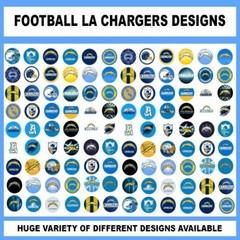 100 Precut CHARGERS FOOTBALL TEAM BOTTLE CAP CHARM TRAY IMAGES 1 inch DESIGNS