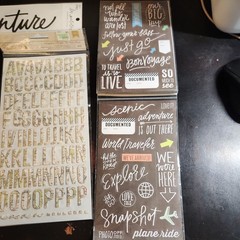 Travel Scrapbook Sticker Lot Chipboard, Puffy, flat, adventure