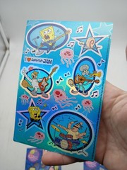 Vintage 2002 Sandylion Mylar Sticker Sheet LOT B SpongeBob SquarePants Patrick