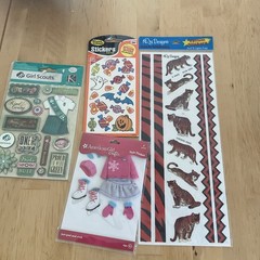 Lot Of 4 Stickers Girl Scout Scratch N Smell American Girl NRN Design