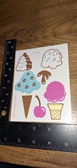 Vintage Stickers CTP city Slicker Ice Cream Cones RARE 1 Sheet,code20-1
