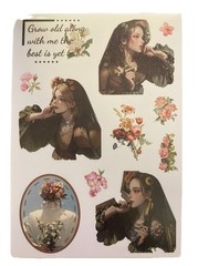 ~6″ x 8″ Scrapbook or Journal Stickers – 20 Sheets – European Retro System