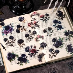 30Pcs Gothic Dark PET Stickers Journal Album Scrapbook Vampire Elf Rose Sticker