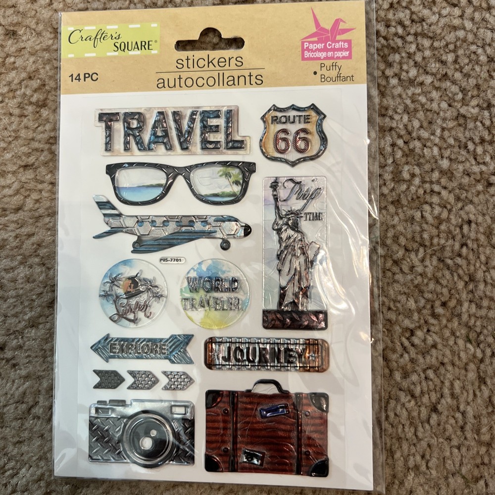 *Crafter’s square Stickers Textured Travel Journey