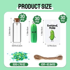 30 Sets Inspirational Employee Appreciation Gifts Bulk Mini Pickle Figure wit…