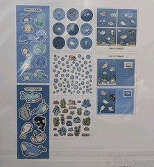 Mixed Lot 19 Hubman And Chubgirl Stickers Pin Post Cards Box Vinyl Die Cuts