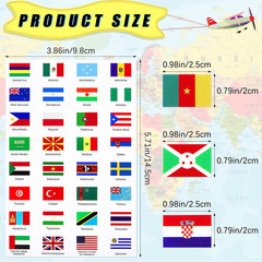 384 Pieces World Assorted Country Flag Stickers Country Decals Planner Travel…