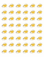 48 BABY CHICKEN EGG CHICK ENVELOPE SEALS LABELS STICKERS 1.2″ ROUND