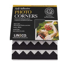 Adhesive Photo Corners 0.5″ Archival Acid-Free Pressure Sensitive Black 252Pack