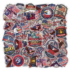 USA 250th Anniversary Sticker, Pack (49+ PCS) Patriotic American Stickers