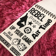 Paper Crush Swatch Book 149 Impress Rub On Band Music rock rebel Punk Star theme
