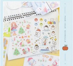4PCS Random Cute Cartoon Stickers for Kids Fun Craft Stickers for Cup,Decor, DIY