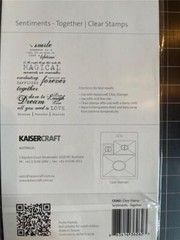 New KAISERCRAFT RUBBER STAMP clear cling MAGICAL SAYINGS love