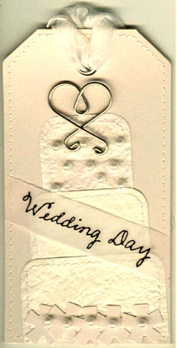 Wedding Day Reception Cake Marriage Love Fresh Tags Die-cut Handmade Tag