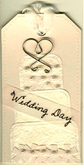 Wedding Day Reception Cake Marriage Love Fresh Tags Die-cut Handmade Tag