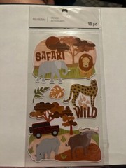 Recollections Sticker SAFARI Animals 10 Pieces C1166