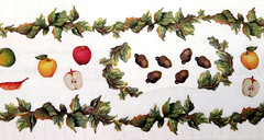 Creative Memories Autumn Apple Barrels Leaf Borders Scrapbook Stickers Fall 12″