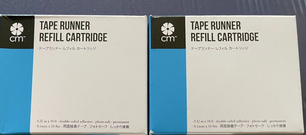 Creative Memories 2 Regular Tape Runner Refill Cartridges – NIP – New