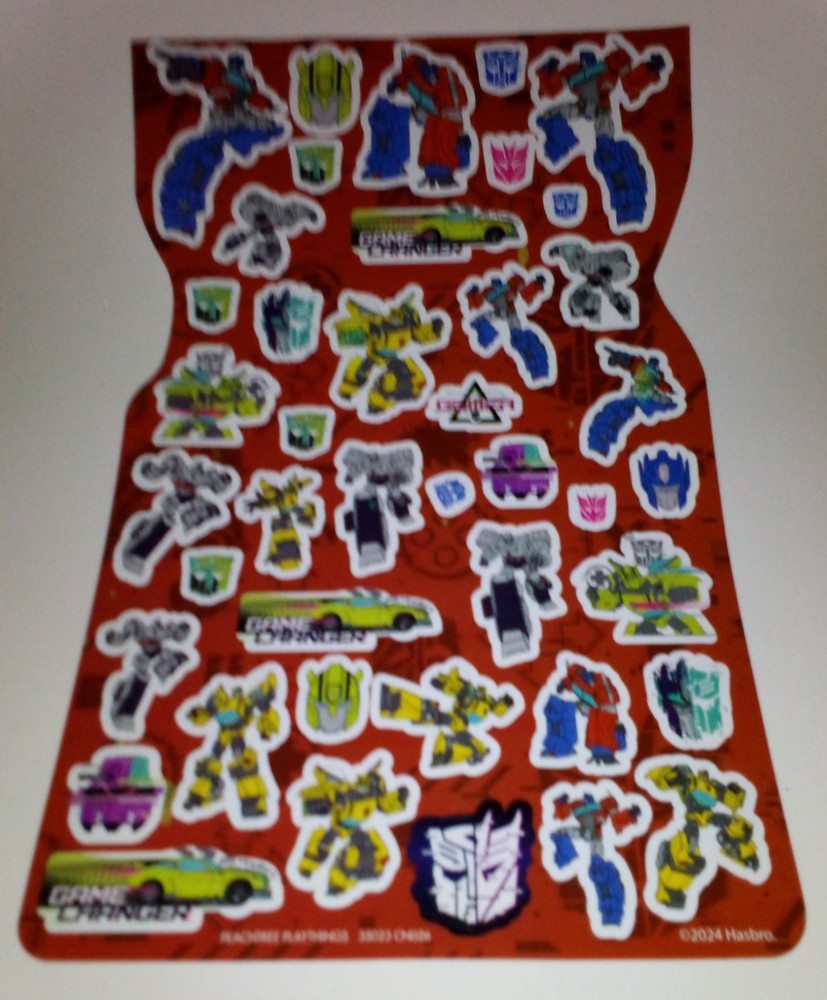Transformers Sticker Sheet Hasbro Scrapbooking