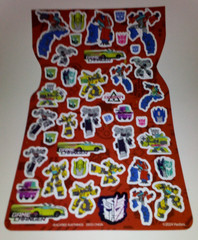 Transformers Sticker Sheet Hasbro Scrapbooking