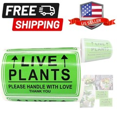 Green Live Plants Stickers for Shipping 2×3 inch Please Handle with Love Stic…