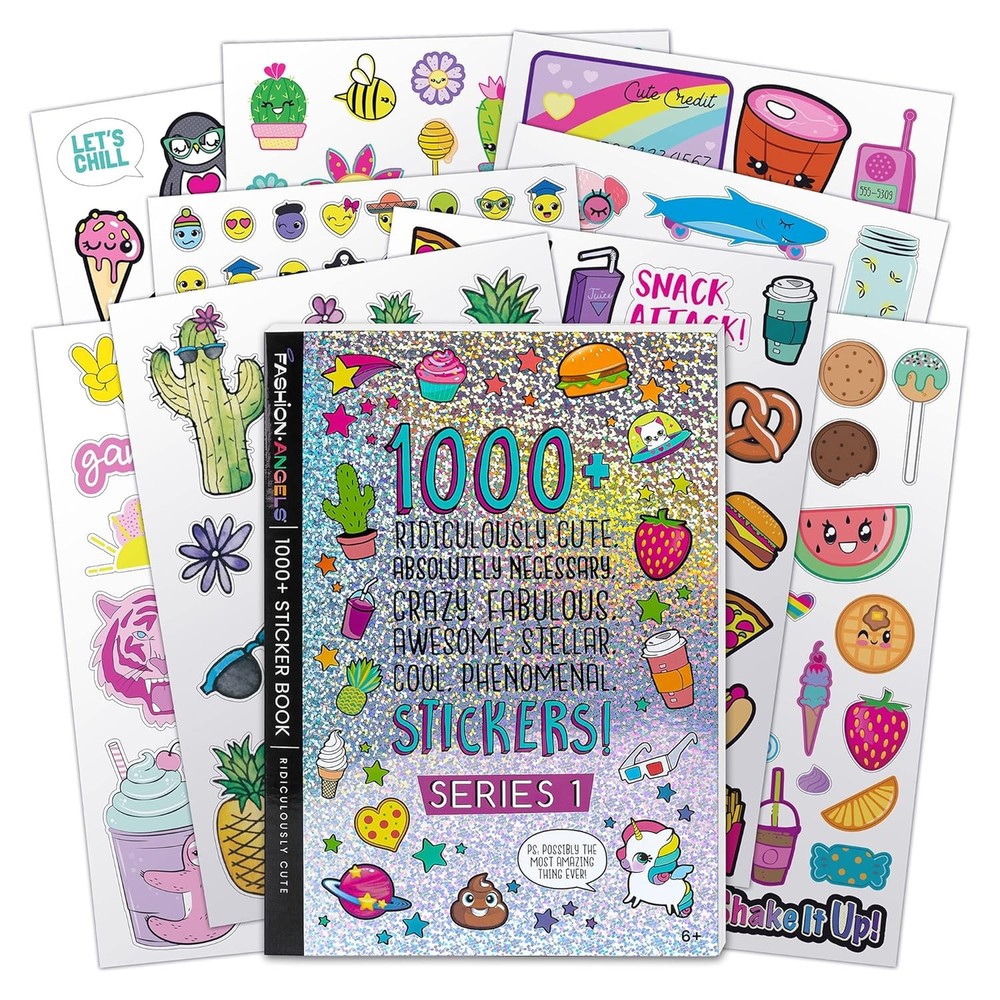 Fashion Angels Ridiculously Cute Kids Fun Craft Stickers Plus 1000+ Stickers